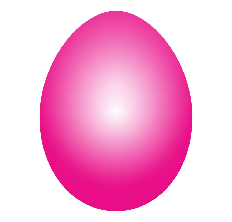 Plain pink Easter egg PNG Transparent Image