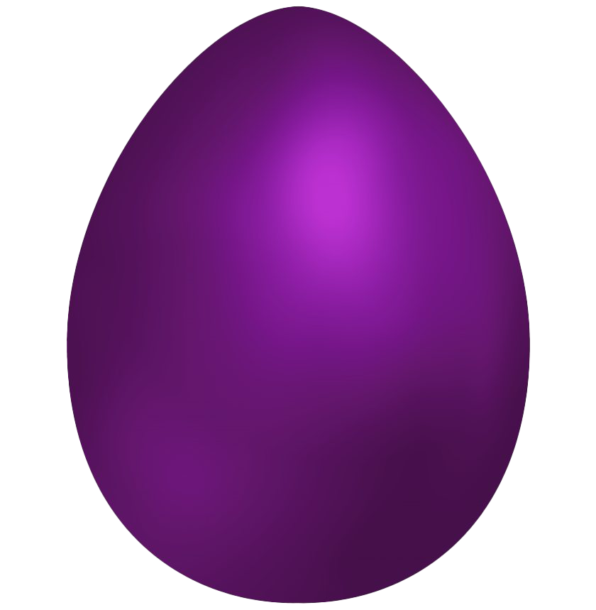 Plain Purple Easter Egg PNG Image