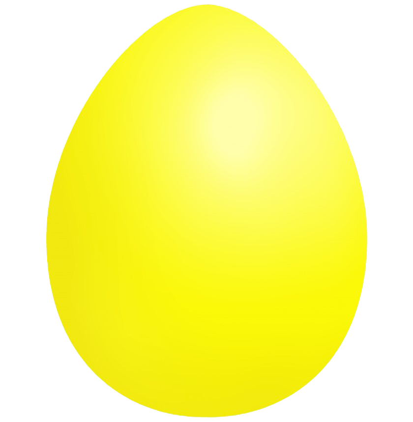 Plain Yellow Easter Egg PNG Free Download