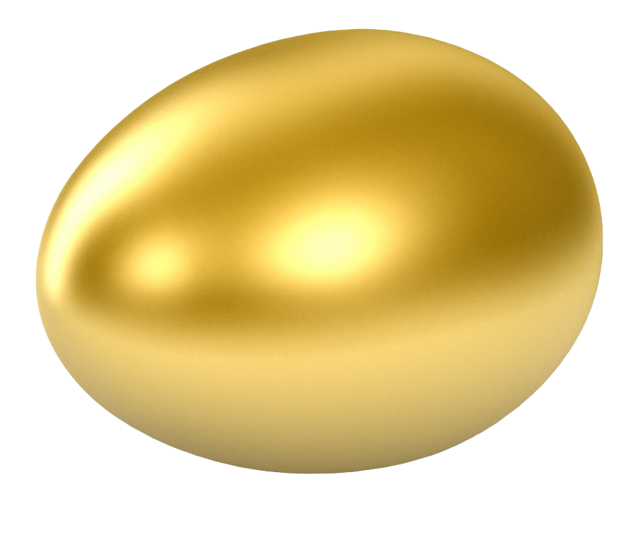 Plain Yellow Easter Egg PNG Image