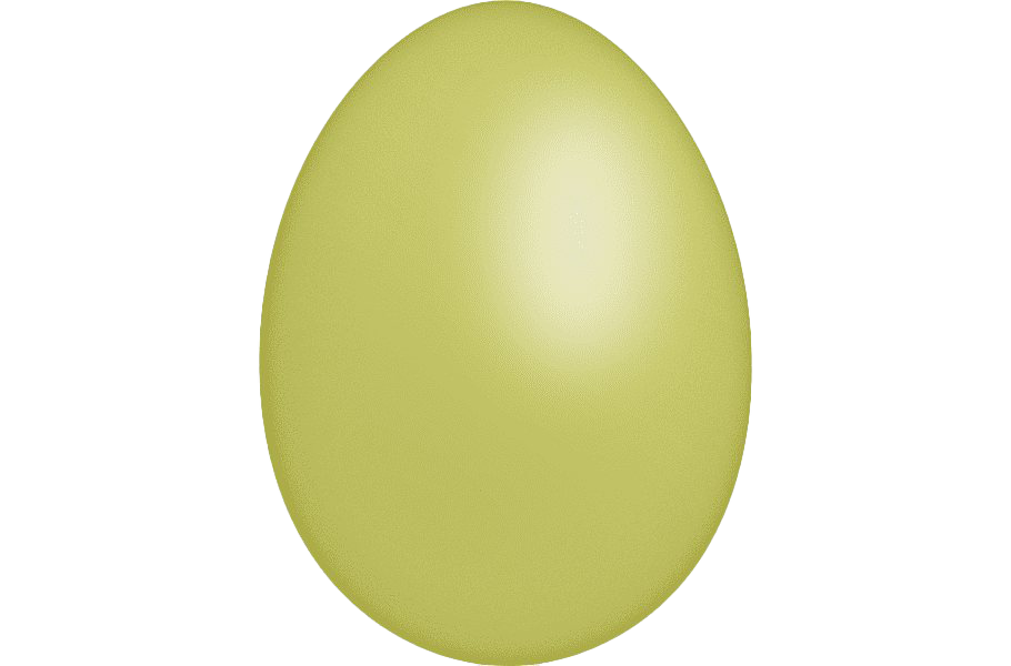Huevo de Pascua amarillo liso PNG PNG