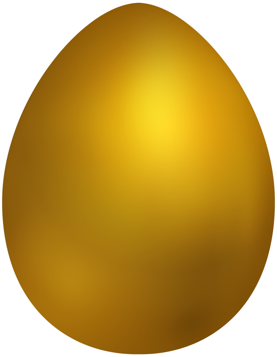 Imagem transparente de ovo de páscoa amarela simples