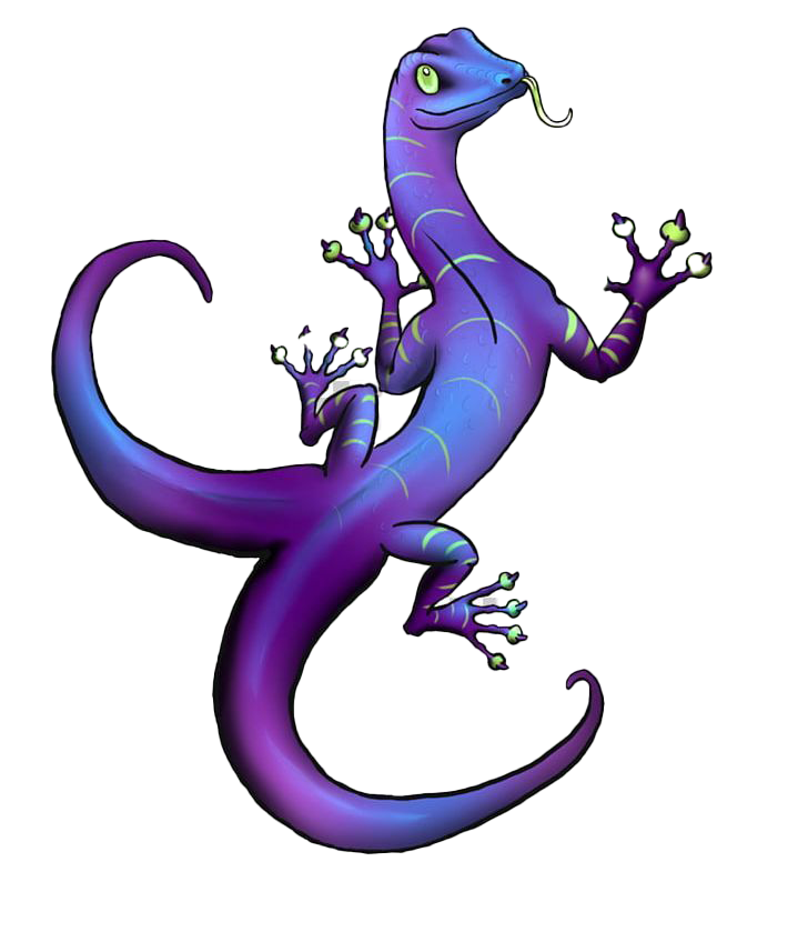 Фиолетовая ящерица PNG HD