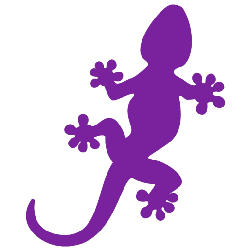 Purple Lizard Transparent Background