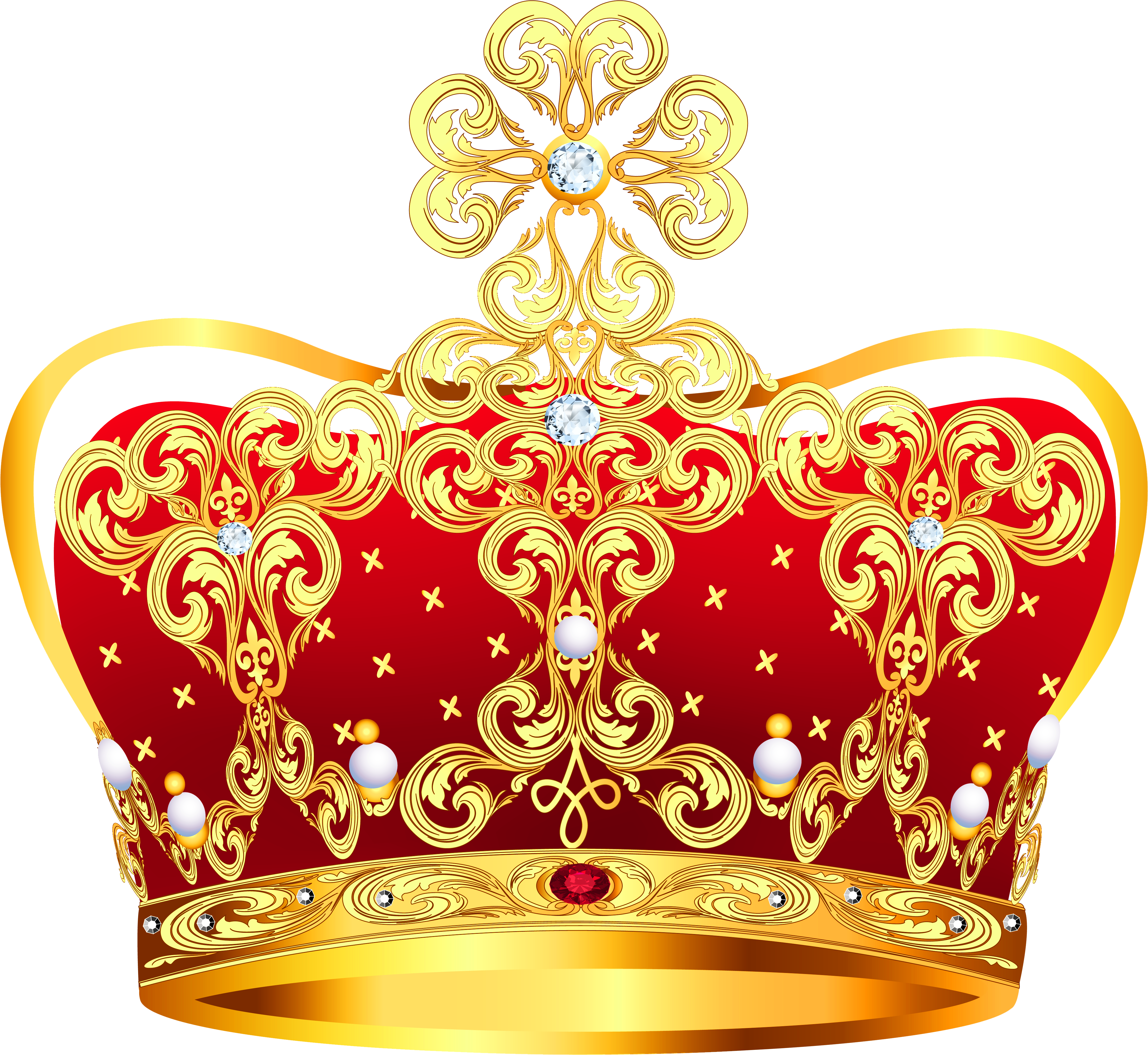 Queen Crown Golden PNG Image
