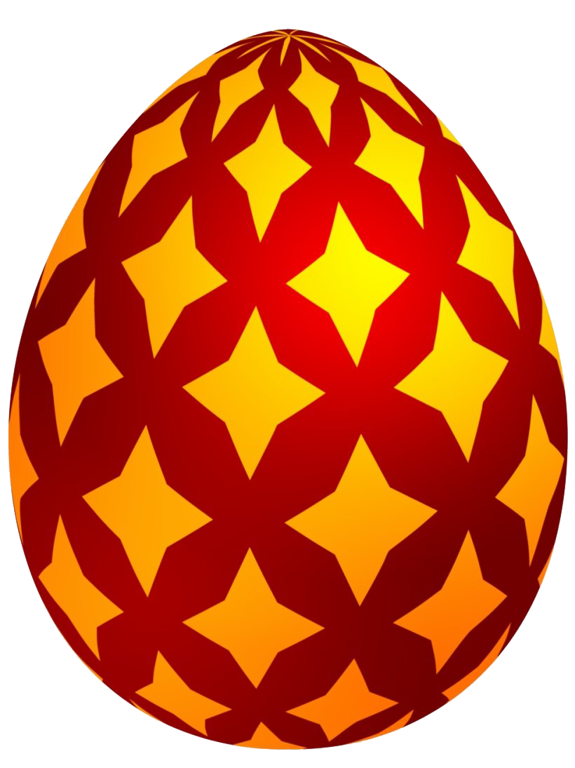 Красное пасхальное яйцо PNG Clipart