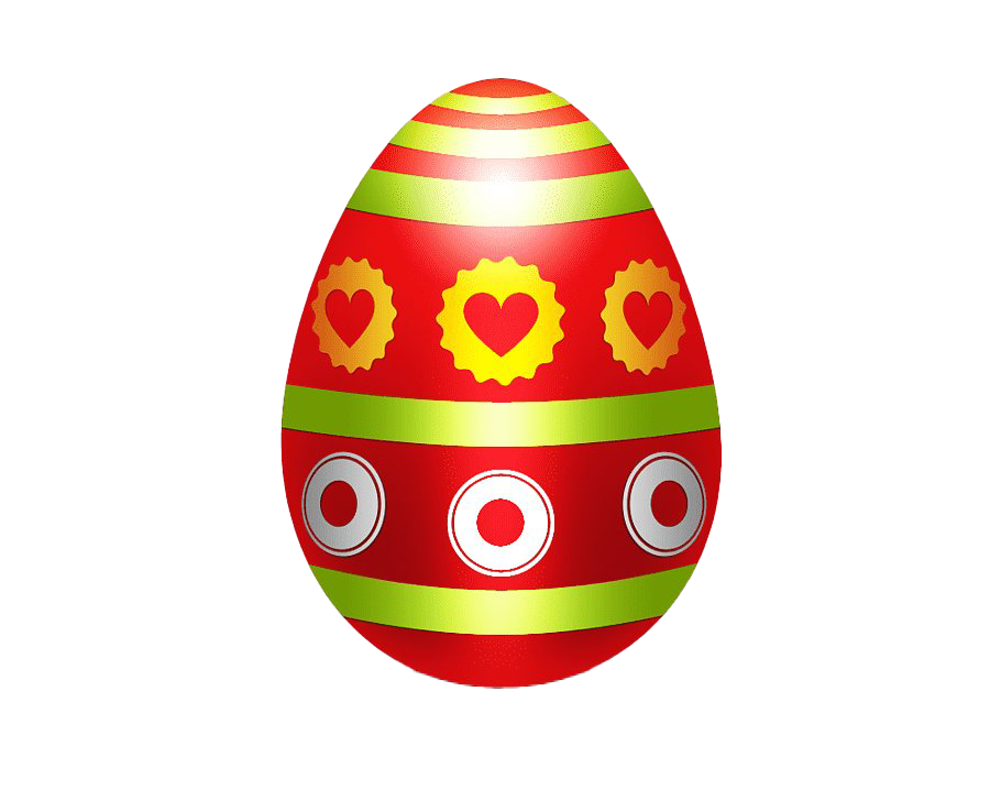 Красное пасхальное яйцо прозрачный фон
