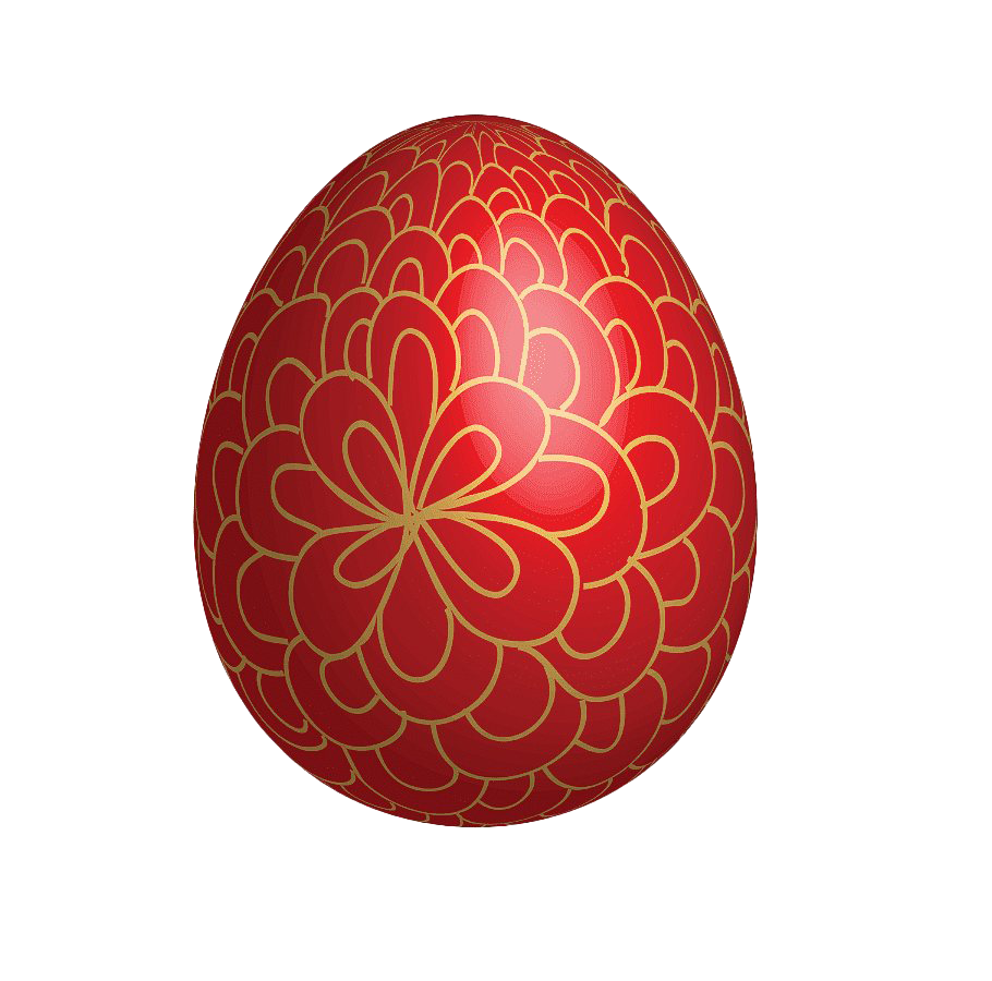 Imágenes transparentes de huevo de Pascua Rojo PNG