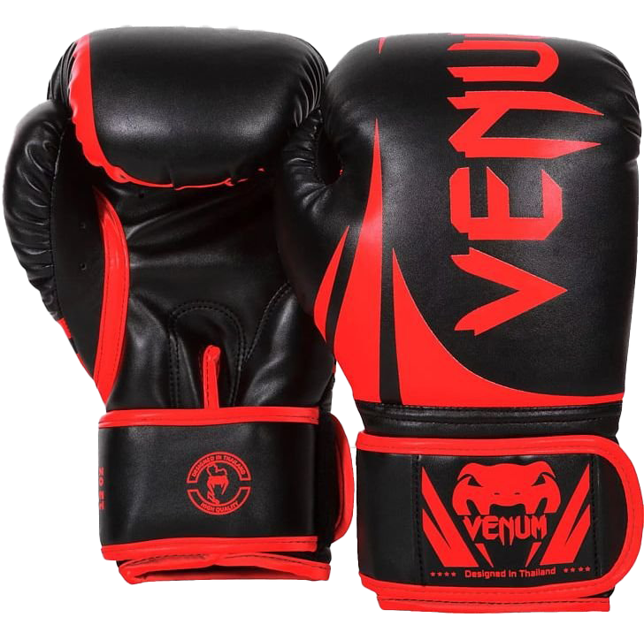 Red Venum Boxing Gloves PNG Image
