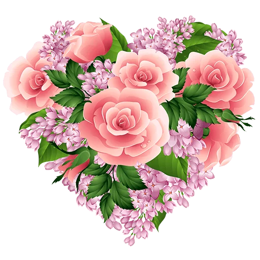 Rose Heart PNG Transparent Picture