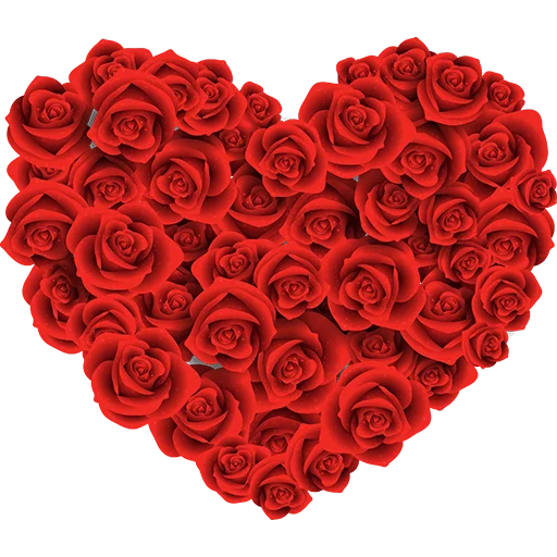 Rose Heart Transparent Background