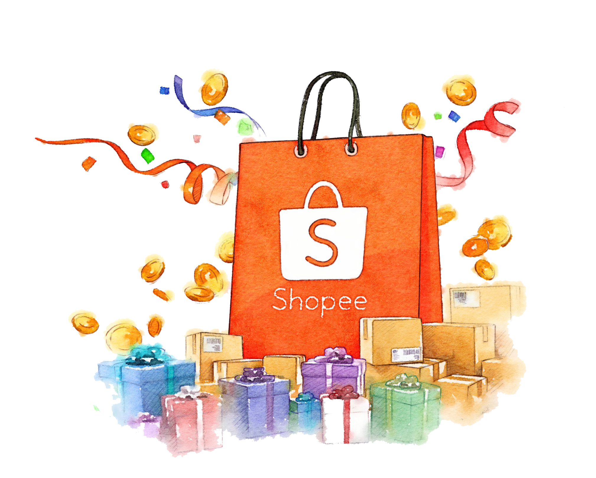 Logo shopee PNG Clipart