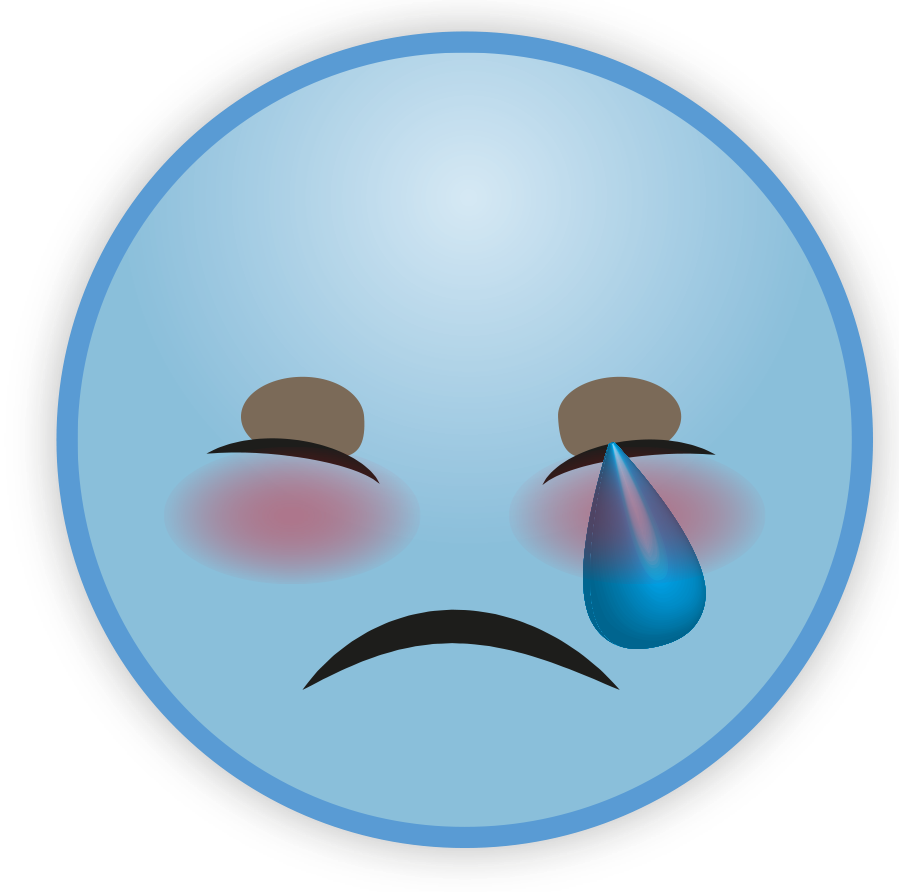 Sky Blue Emoji PNG Image