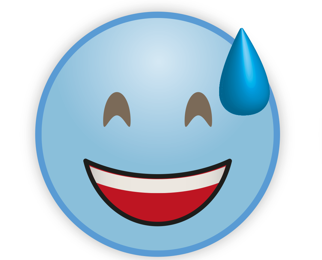 Sky Blue Emoji PNG Photo