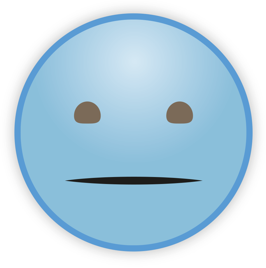 Sky Blue Emoji PNG Transparent Picture