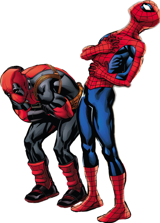 Spiderman And Deadpool Background PNG