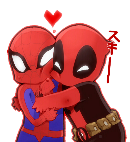 Spiderman And Deadpool PNG Background Image