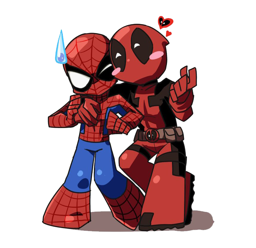 Spiderman And Deadpool PNG File