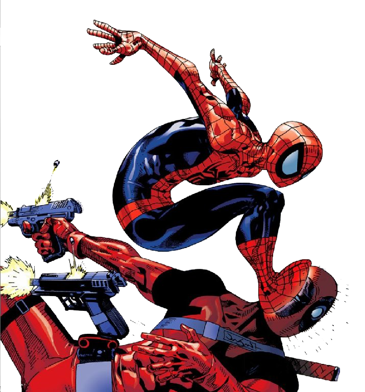 Spiderman And Deadpool PNG HD