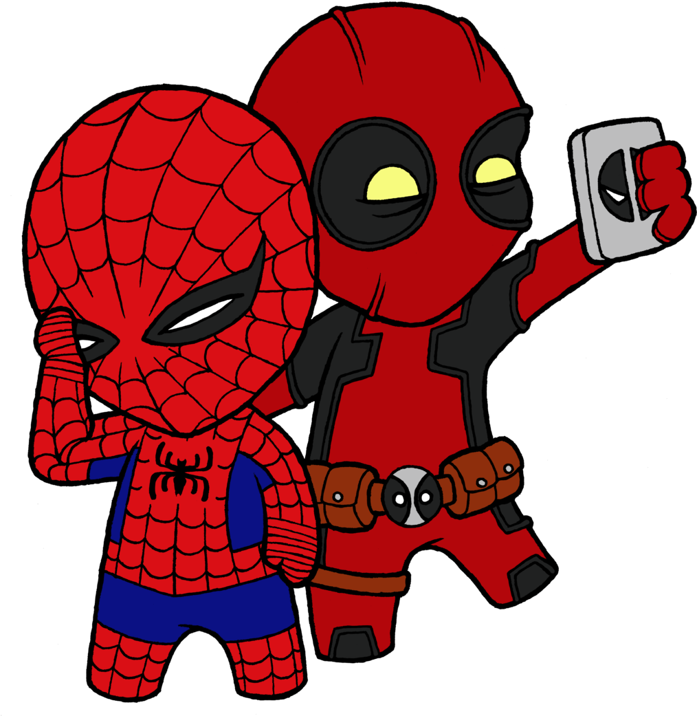 Spiderman And Deadpool PNG Transparent