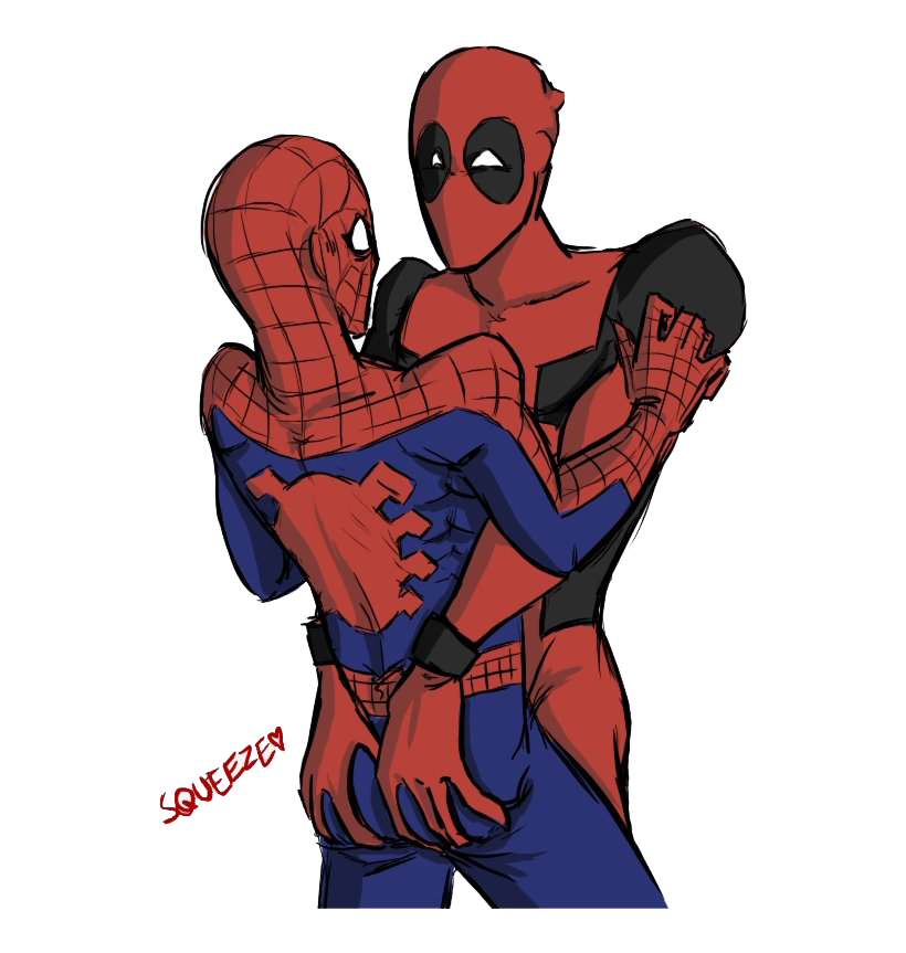 Spiderman And Deadpool Transparent PNG