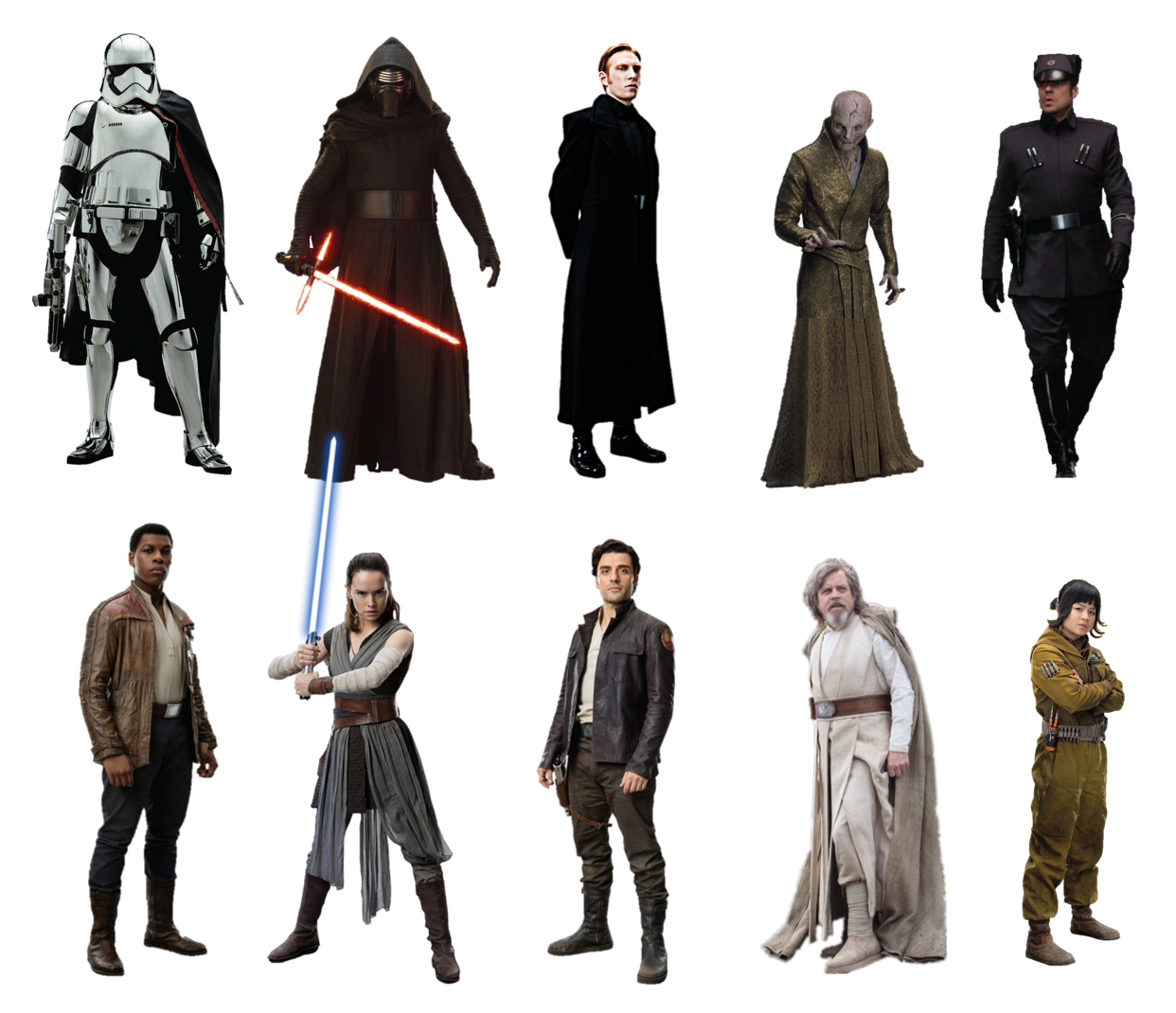 Star Wars the Rise of Skywalker personaje PNG fotos