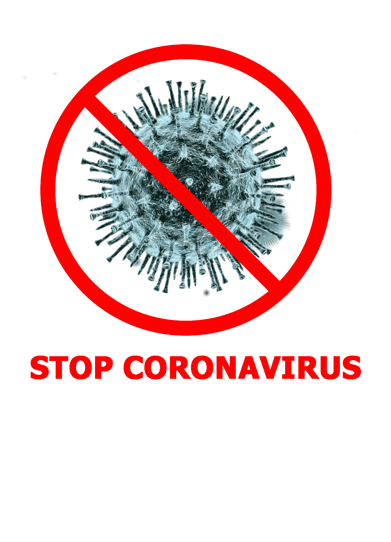 Pare o arquivo de PNG de sinal de coronavírus