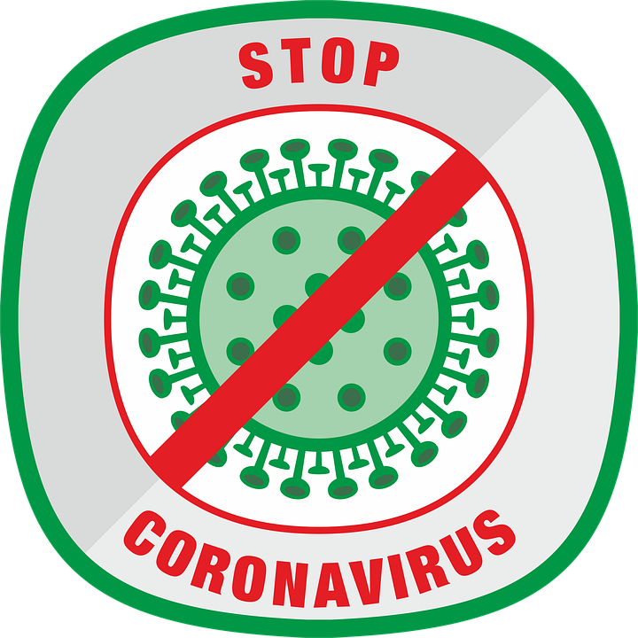 Pare a imagem transparente do símbolo do símbolo do coronavírus