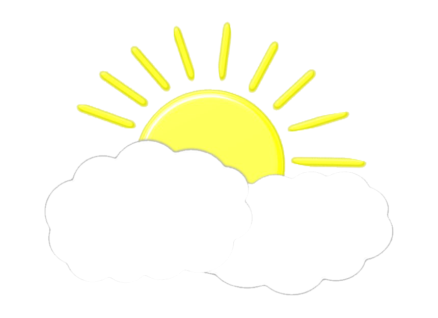Sun And Cloud PNG Clipart