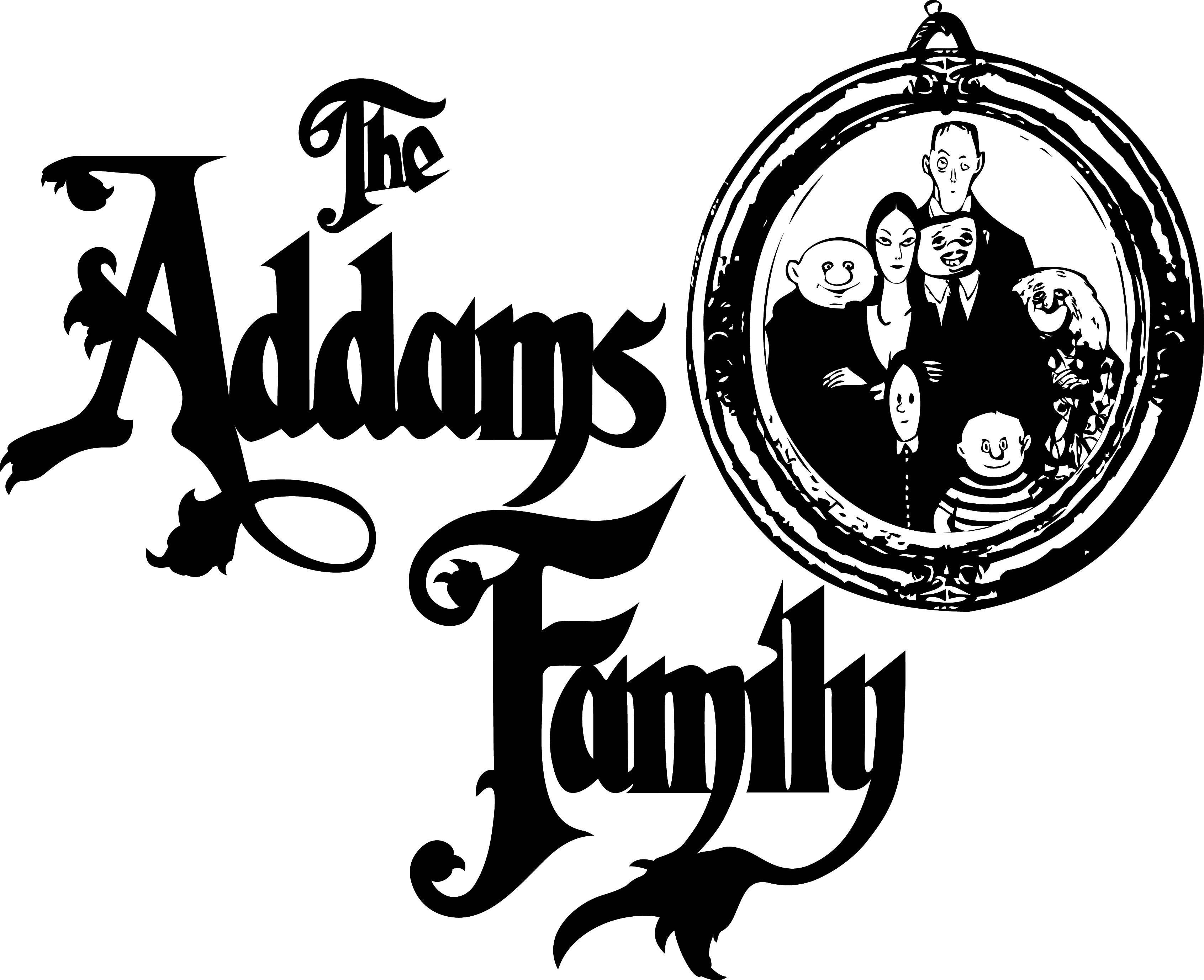 A imagem transparente do logotipo da família dos addams