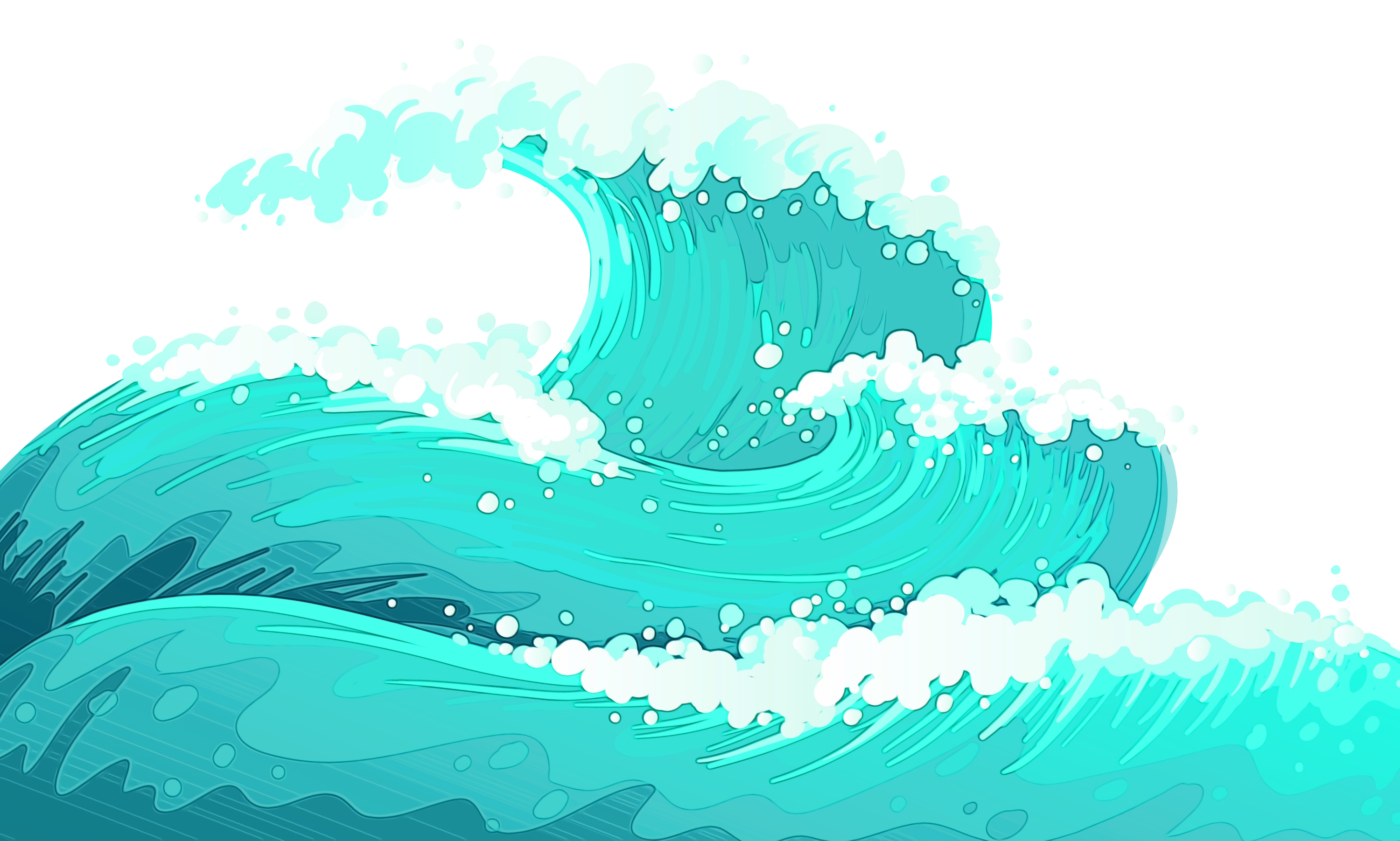 Turquoise Wave PNG Image