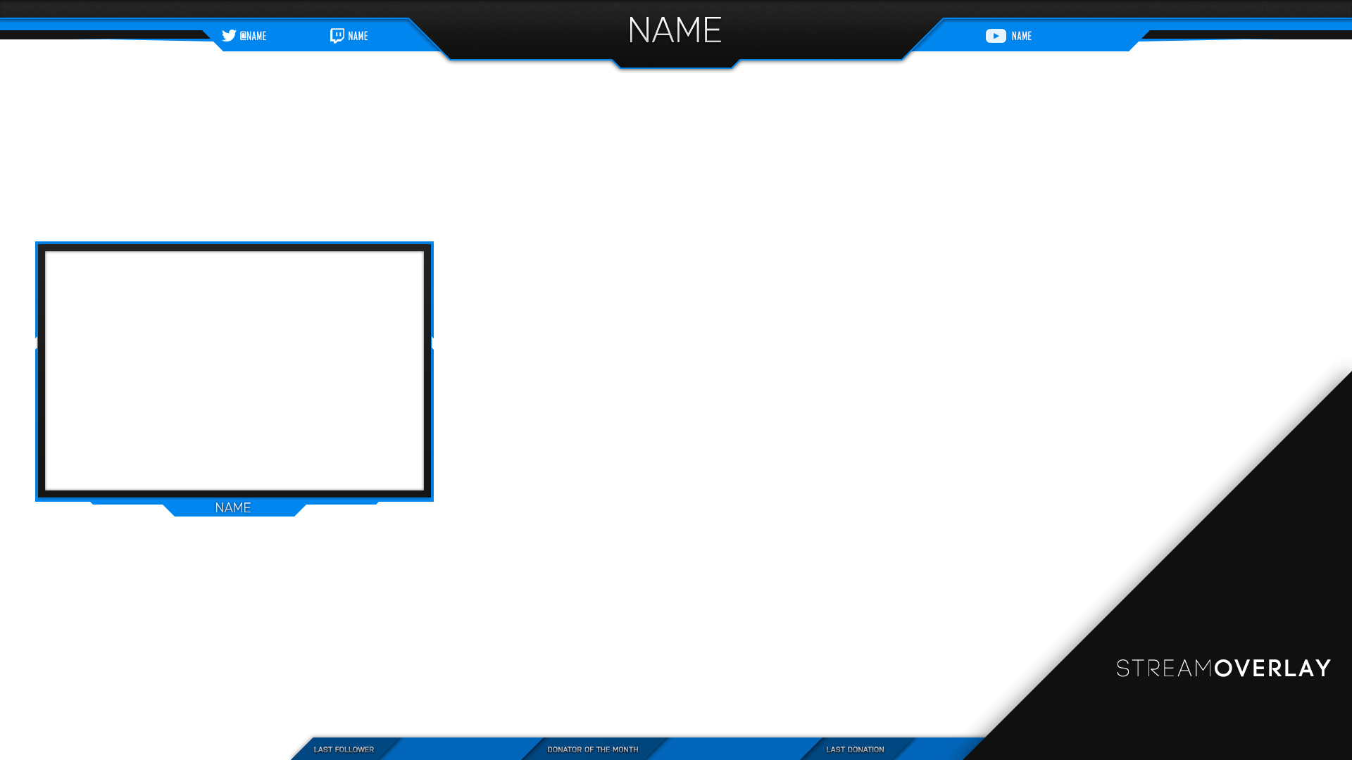 Twitch Streaming Overlay PNG Image