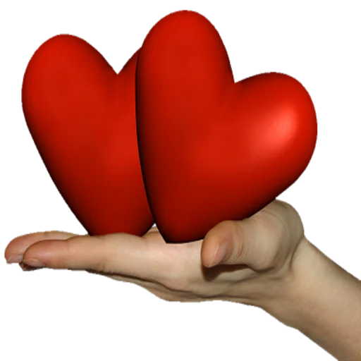 Two Hearts PNG Transparent Image
