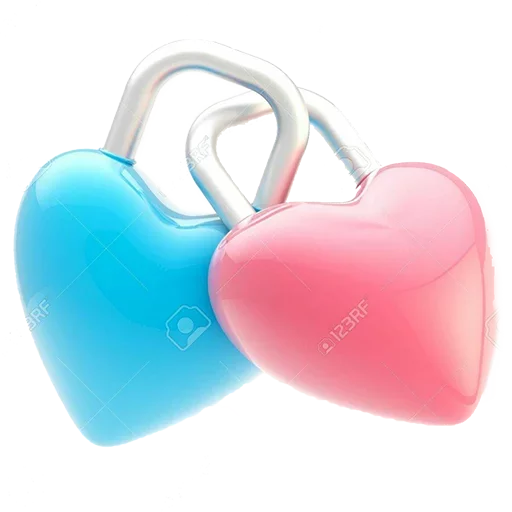 Two Hearts Transparent Background