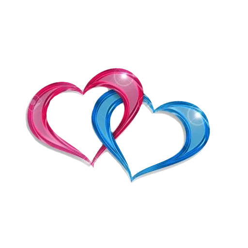 Two Hearts Transparent PNG