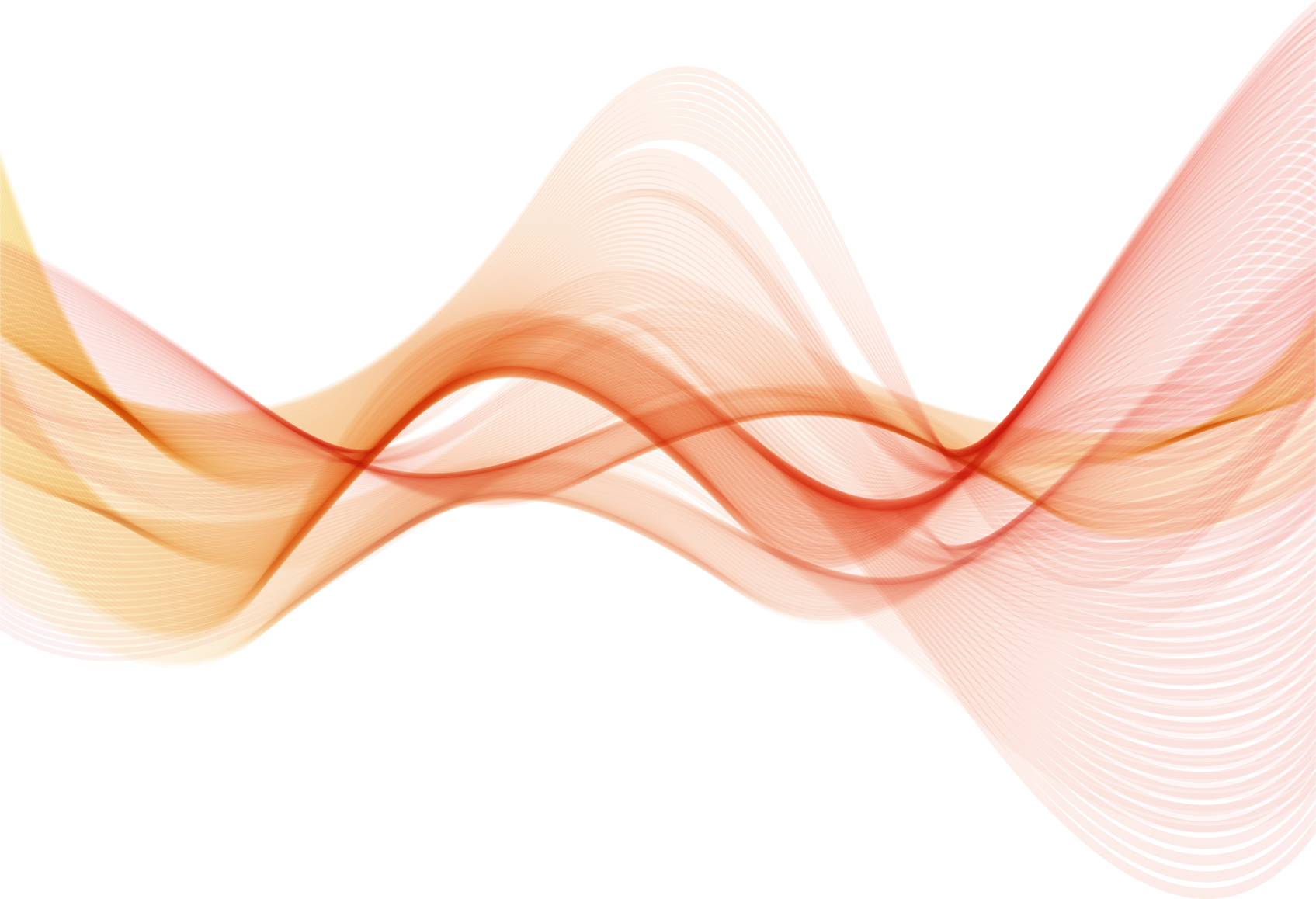 Vector Orange Wave PNG File