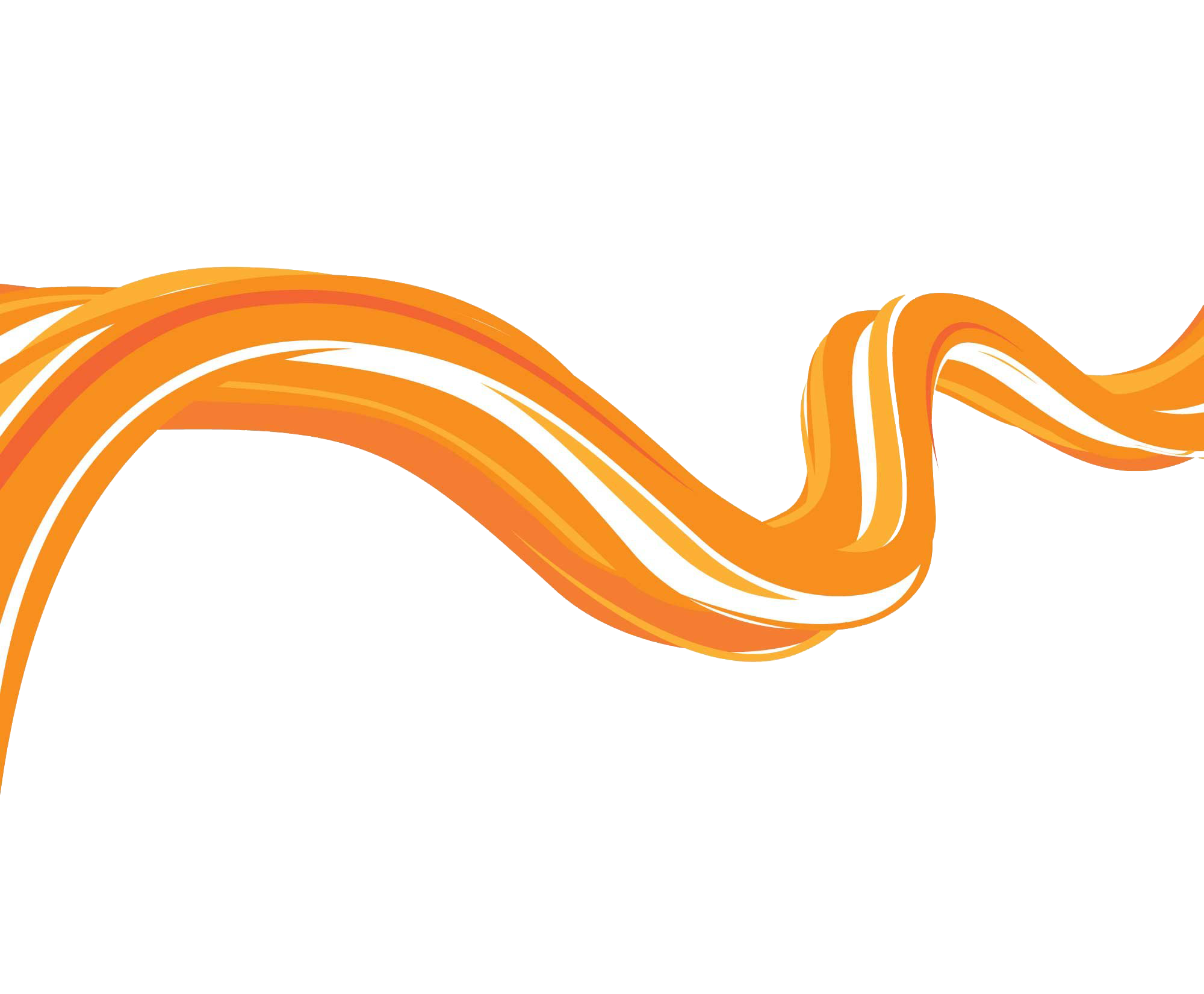 Vector Orange Wave PNG Transparent