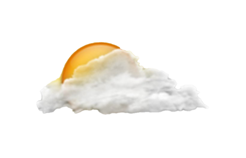 Vektor Sun dan Cloud PNG Gambar