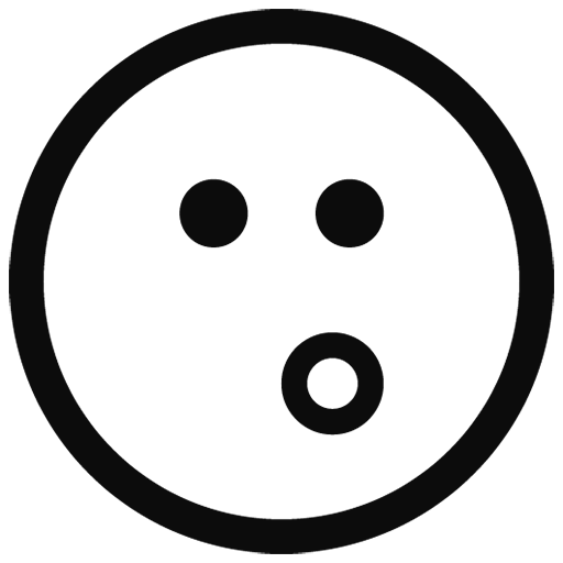 WhatsApp Black Outline Emoji PNG Image