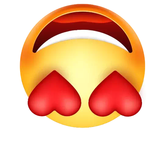 WhatsApp Herzaugen Emoji PNG Bild