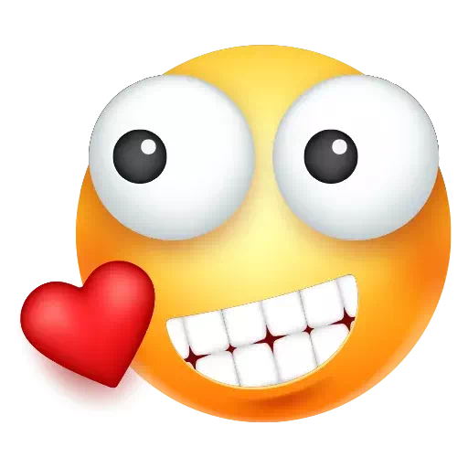 Whatsapp coração olhos emoji transparente PNG