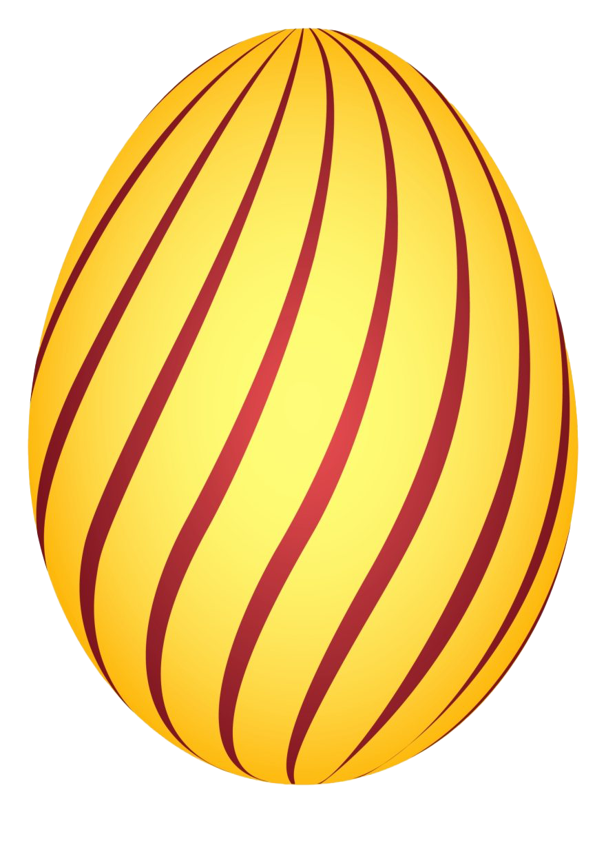 Imagen PNG de huevo de Pascua amarilla