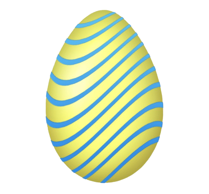 Yellow Easter Egg Transparent Background