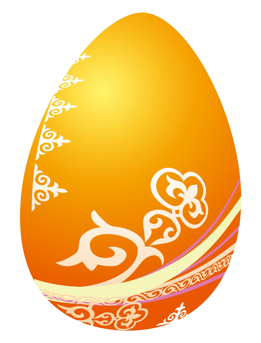 Huevo de Pascua amarillo PNG transparente