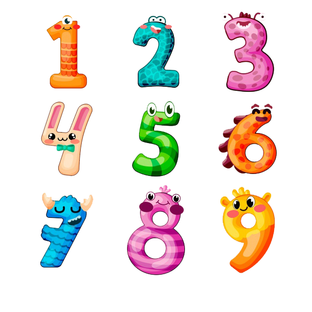 1 To 10 Number PNG File