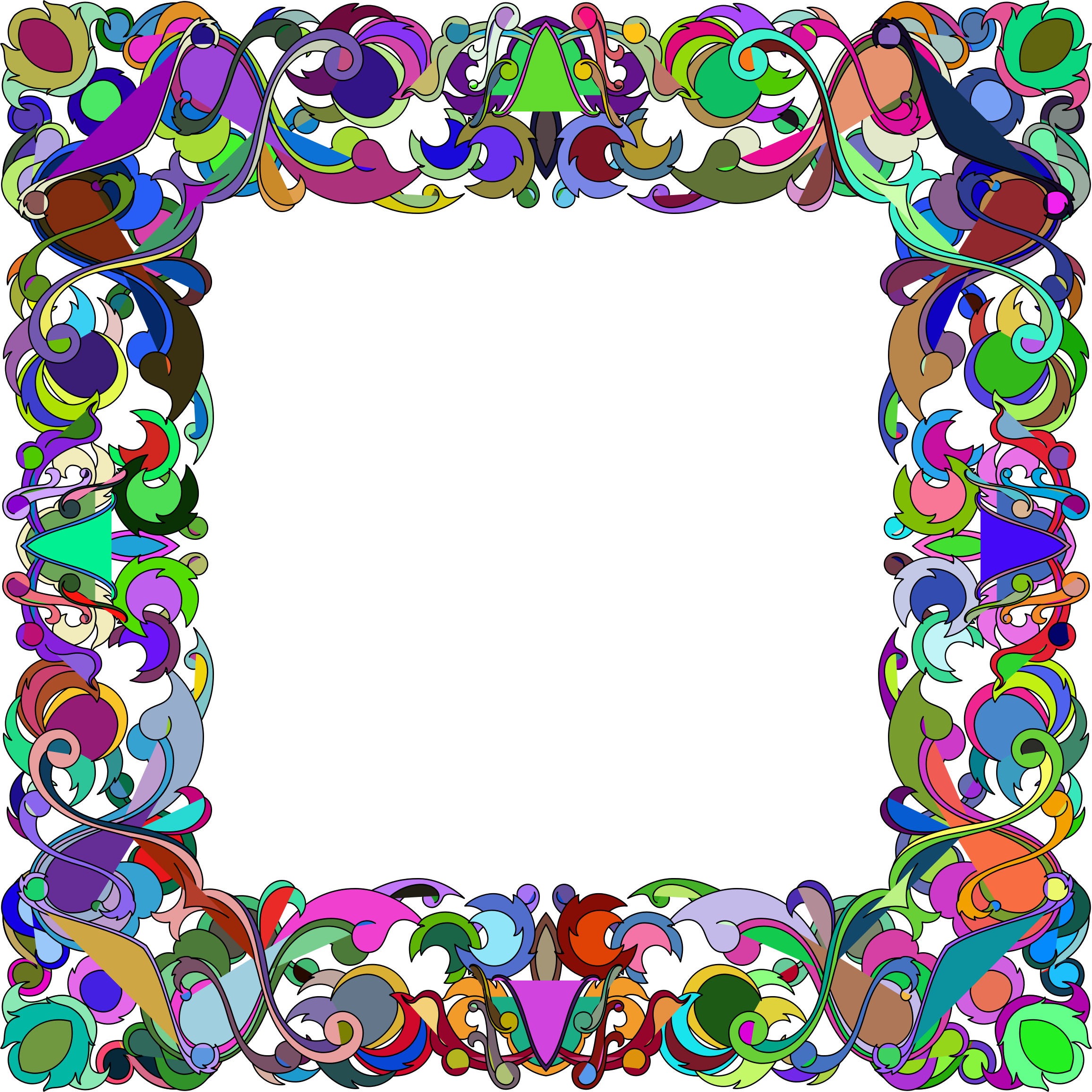 Abstract Frame Transparent PNG