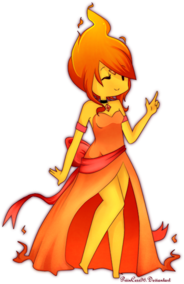 Adventure Time Flame Princess PNG Image