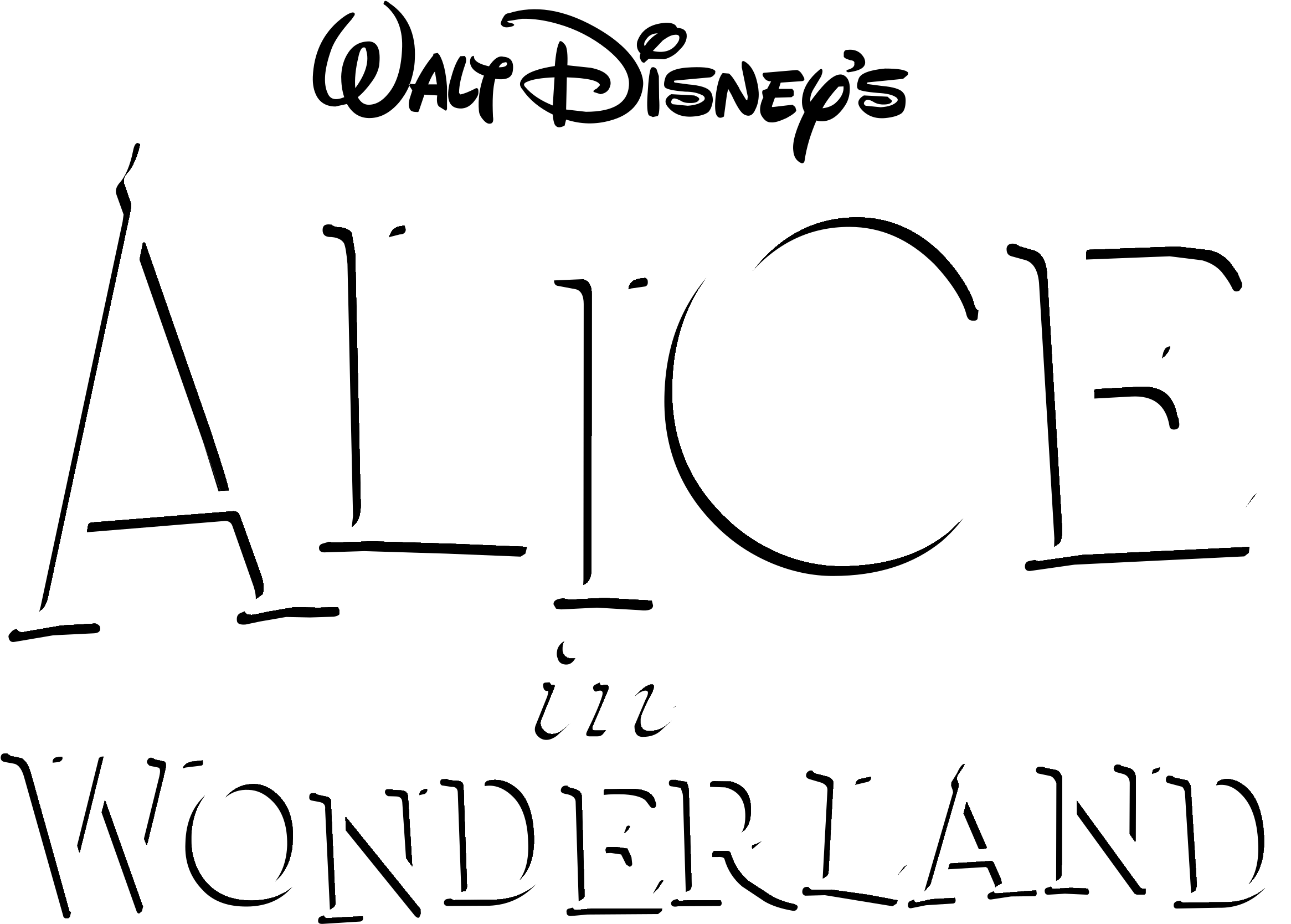 Алиса в стране чудес логотип PNG фотографии