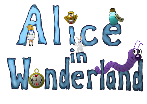Alice dans Wonderland Logo PNG Transparent