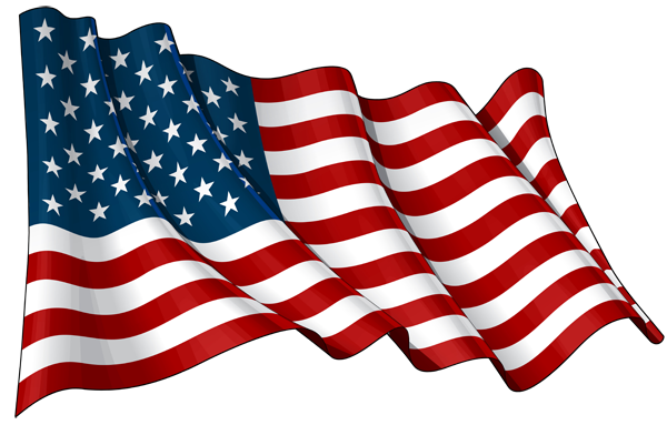 Transparenter Hintergrund der amerikanischen Flagge